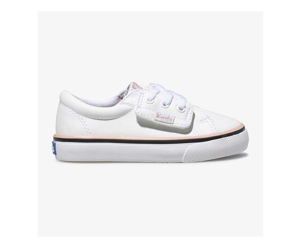 Kids Keds Sneakers - Jump Kick Jr. - White - 0567-NFCSD